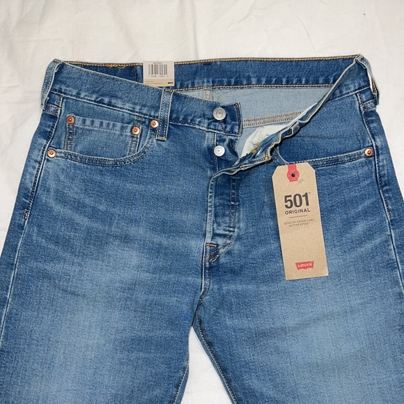 NWT Levi’s 501 Original Stretch Straight Leg Waist 31 - Picture 3 of 9